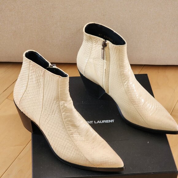 Saint Laurent Python Boots Sz 39 - Picture 2 of 9
